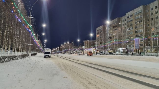 Ухта На городской гирлянде заменят около двух тысяч лампочек